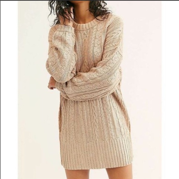 Free People Sweaters - NWT Free People Good as Gold Cable Knit Sweater